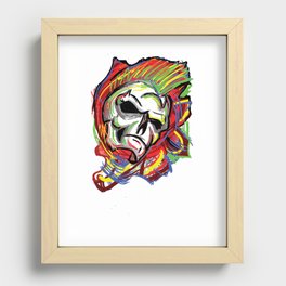 mohawk skull Recessed Framed Print