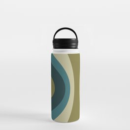 Colorful geometric composition - green Water Bottle