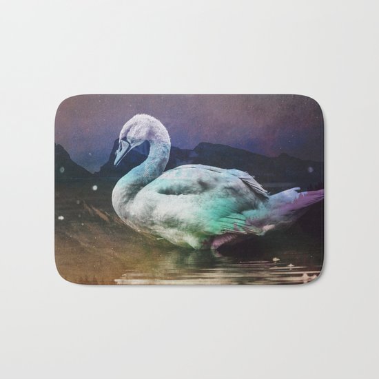 Midnight Swan Bath Mat