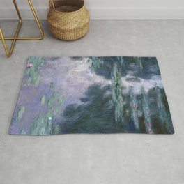 monet water lilies colorful Rug