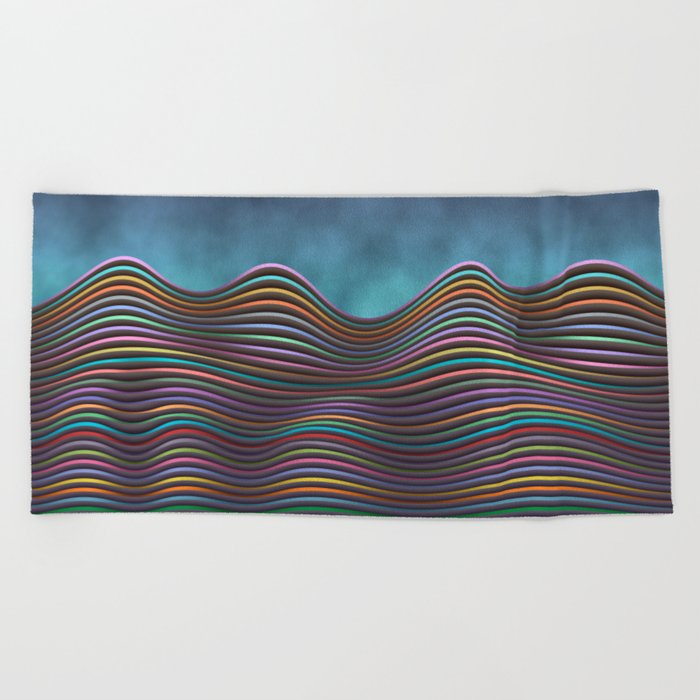 The Rolling Hills Of Subtle Differences Beach Towel