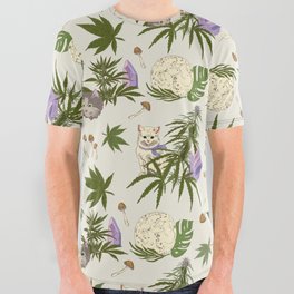 Catnabis  All Over Graphic Tee