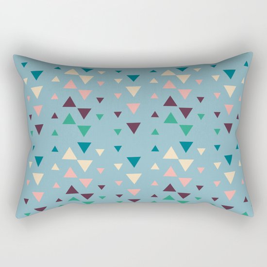 3 shades blue Rectangular Pillow