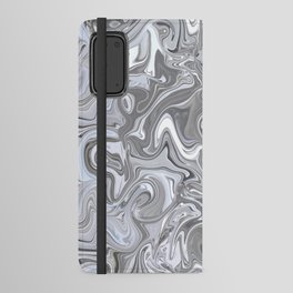 Elegant Blue Grey Marble Android Wallet Case