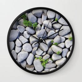 Sea Stones - Gray Rocks, Texture, Pattern Wall Clock