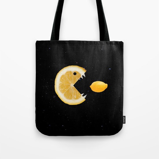 Funny Lemon Eats lemon Tote Bag