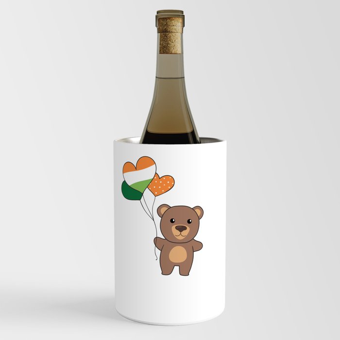 Bear With Ireland Balloons Cute Animals Happiness Wine Chiller