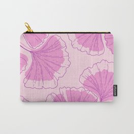 Gingko biloba pastel pink leaf minimalistic design Carry-All Pouch