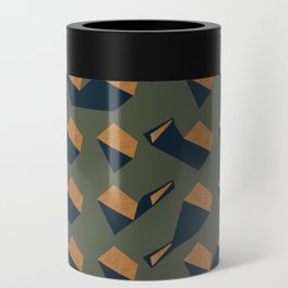 Forms No. 1 (Autumn Forest), colourful geometric pattern, mid century modern, green Can Cooler