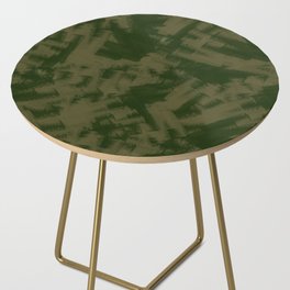 Dark tone oil painting camouflage pattern Side Table