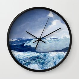 Mid Ocean by Frederick Judd Waugh Wall Clock | Surge, Beach, Tidal, Crashing, Swell, Frederickjuddwaugh, Foam, Nature, Waves, Breaker 