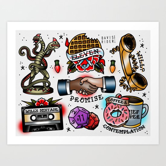 Stranger Things Flash Sheet Art Print