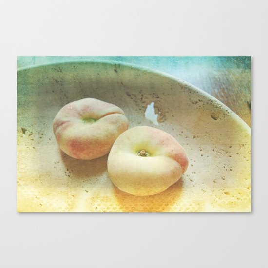 Flat Peaches Canvas Print