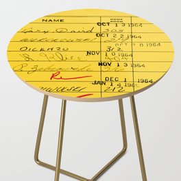 Library Card 23322 Yellow Side Table