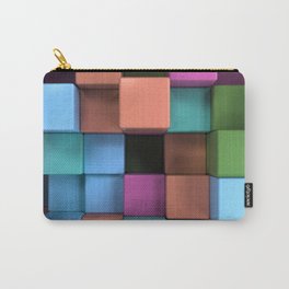 Wall of colorful cubes Carry-All Pouch