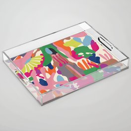 Colorful Carnival - Vibrant Colors and Geometric Shapes Acrylic Tray