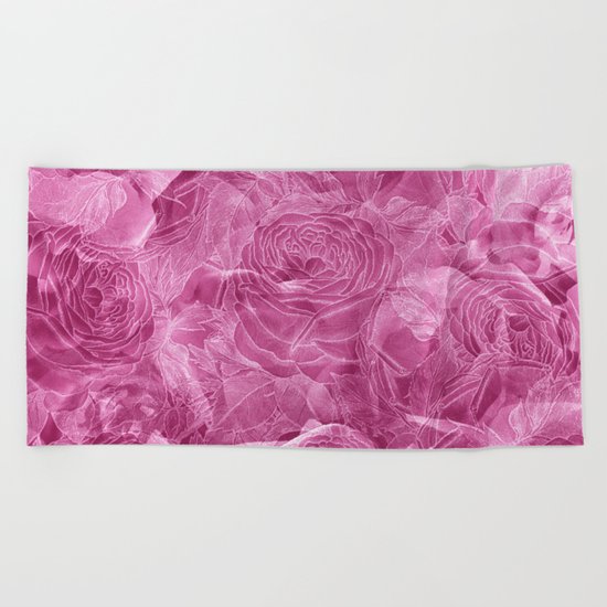 Nostalgia 3 - Pink Beach Towel