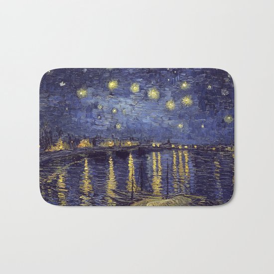 Vincent Van Gogh Starry Night Over The Rhone Bath Mat