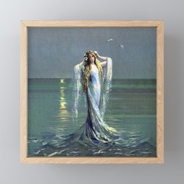 Vintage Mermaid Framed Mini Art Print