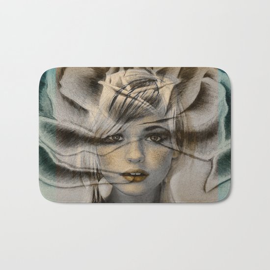 Rose Face Bath Mat
