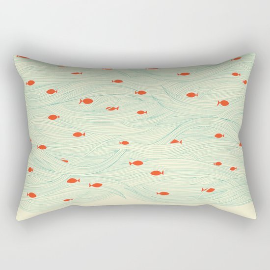 a clear day underwater Rectangular Pillow
