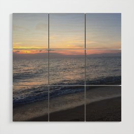 Ocean at Sunset Wood Wall Art