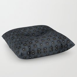 Black Velvet and Diamond Quilted Pattern Floor Pillow