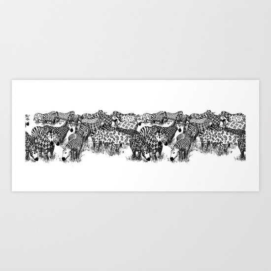 Zebra Print Art Print