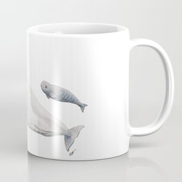 Beluga and baby beluga whale Mug