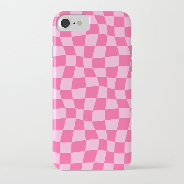 y2k checkerboard_pink on pink iPhone Case