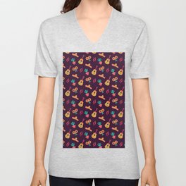 Mexican Sombrero Party Pattern Gift cute summer V Neck T Shirt