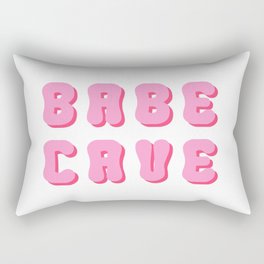 Babe cave groovy pinks Rectangular Pillow