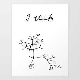 Darwin - Tree of Life - I Think Art Print
