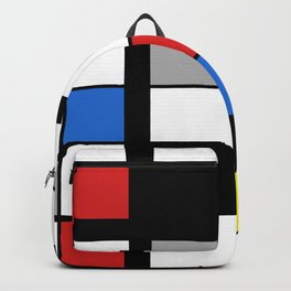 De Stijl Style Geometrical Art Primary Backpack