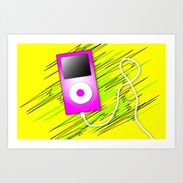 MP3 Player Retro Art Print