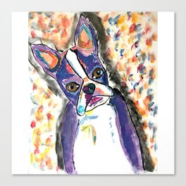Boston terrier love Canvas Print