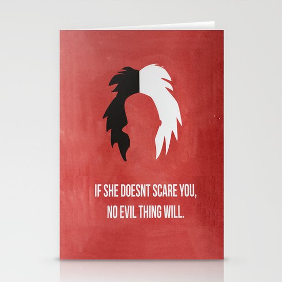 Disney Villain - Cruella De Vil Stationery Cards