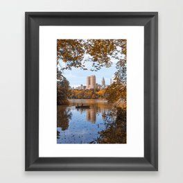 Central Park Reflection Framed Art Print