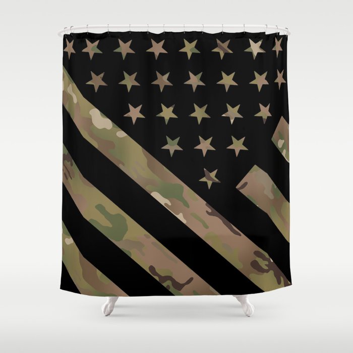 U S Flag Military Camouflage Shower Curtain By Jsdavies Society6