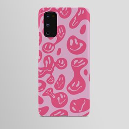 Pink Dripping Smiley Android Case