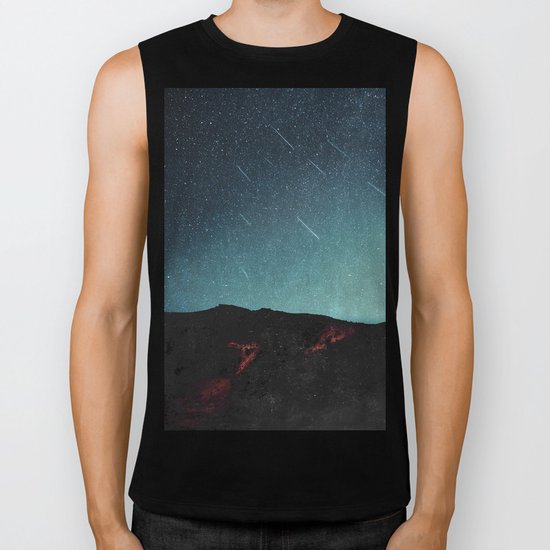 night of falling stars Biker Tank