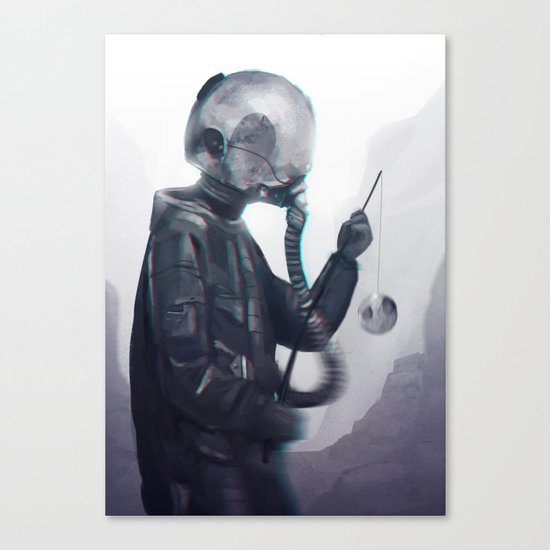 Catching the moon Canvas Print