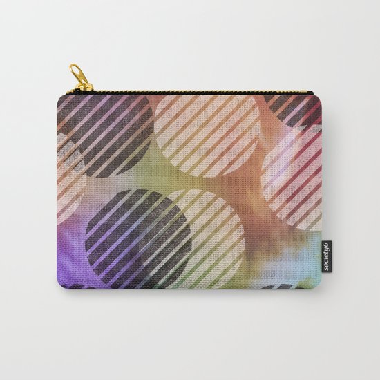 Circles and Lines in Rainbow Batik Carry-All Pouch