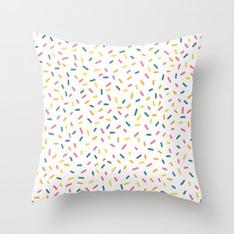 Colorful Party Sprinkles Throw Pillow