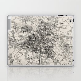 Lviv, Ukraine - Black and White City Map Laptop Skin