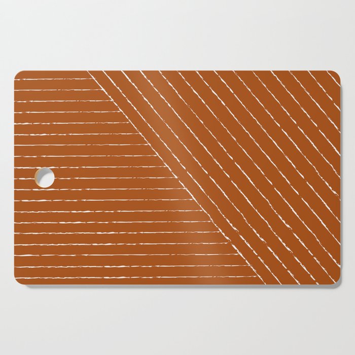 Lines (Rust) Cutting Board