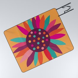 Colorful Flowers Picnic Blanket