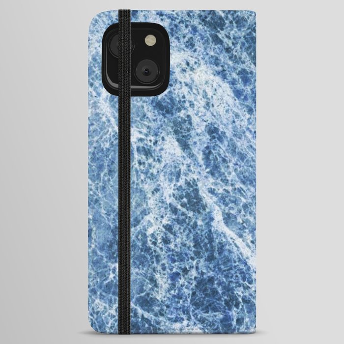Cracked Blue Stone iPhone Wallet Case