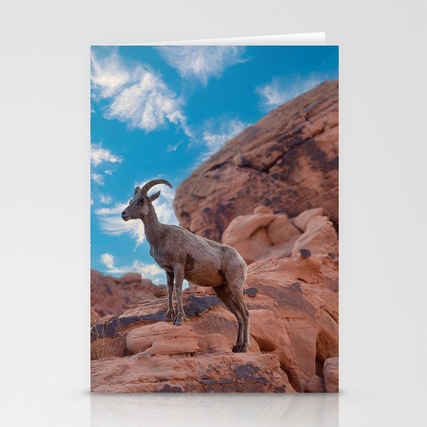 Ewe Desert Bighorn Sheep 3306 - Valley of Fire State Park, Nevada Stationery Cards
