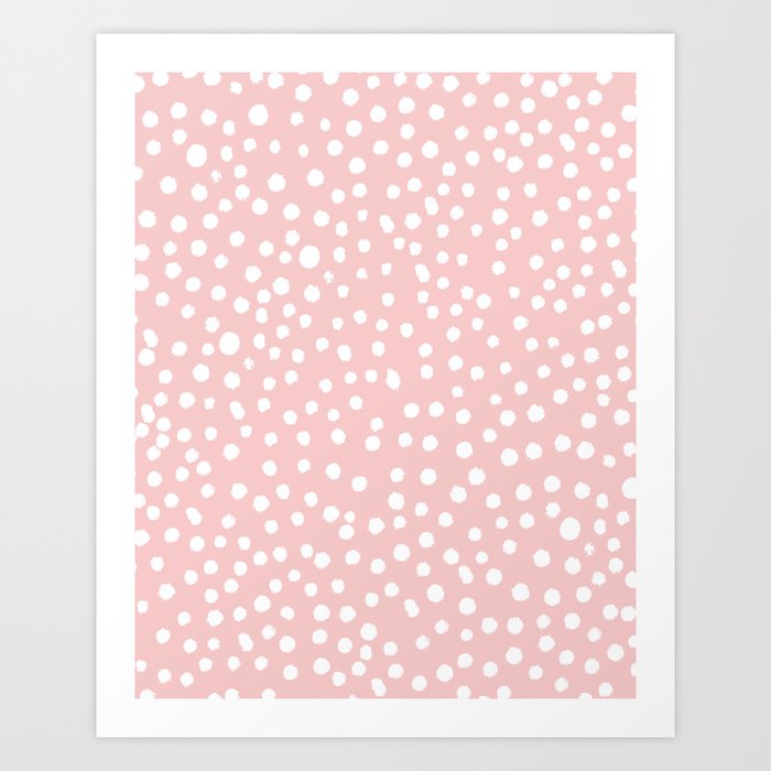 Rosequartz -marble pantone color art print decor minimal pastel pink girly  hipster dots dot Art Print by CharlotteWinter | Society6